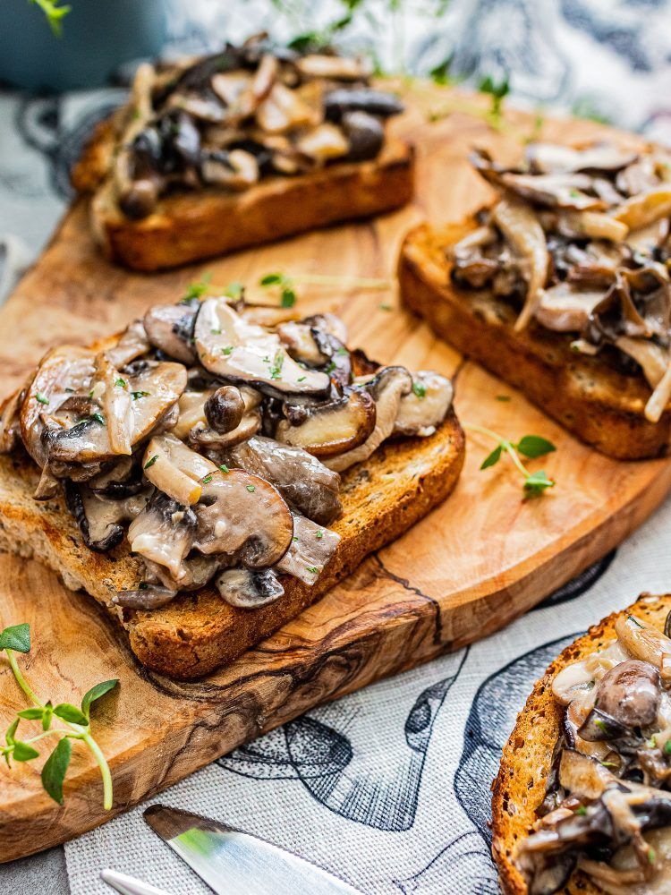 Creamy Coconut Wild Mushroom Toast Recipe SideChef