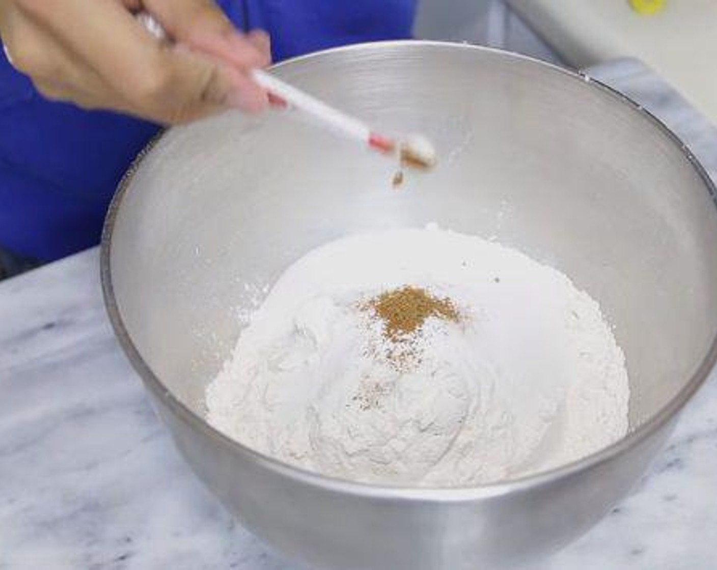 step 2 In the bowl of a standing mixer fitted with a hook attachment, stir together All-Purpose Flour (3 1/2 cups), Caster Sugar (1/3 cup), Salt (1 tsp) and Ground Nutmeg (1/4 tsp).
