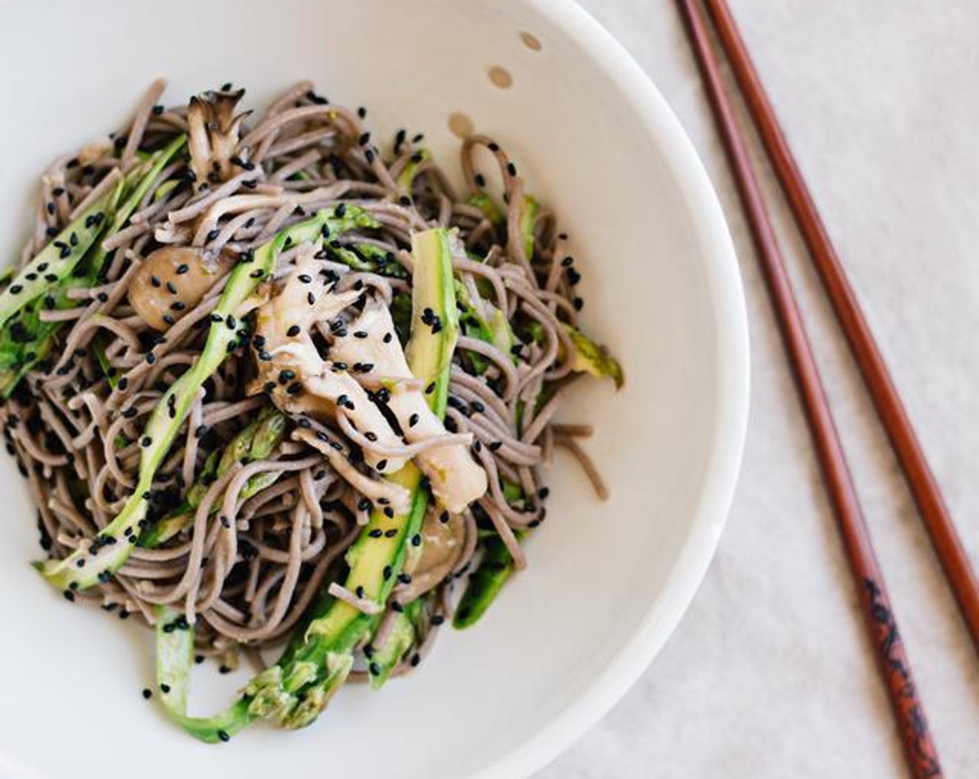 Sesame Plum Marinated Vegetables and Soba Noodles