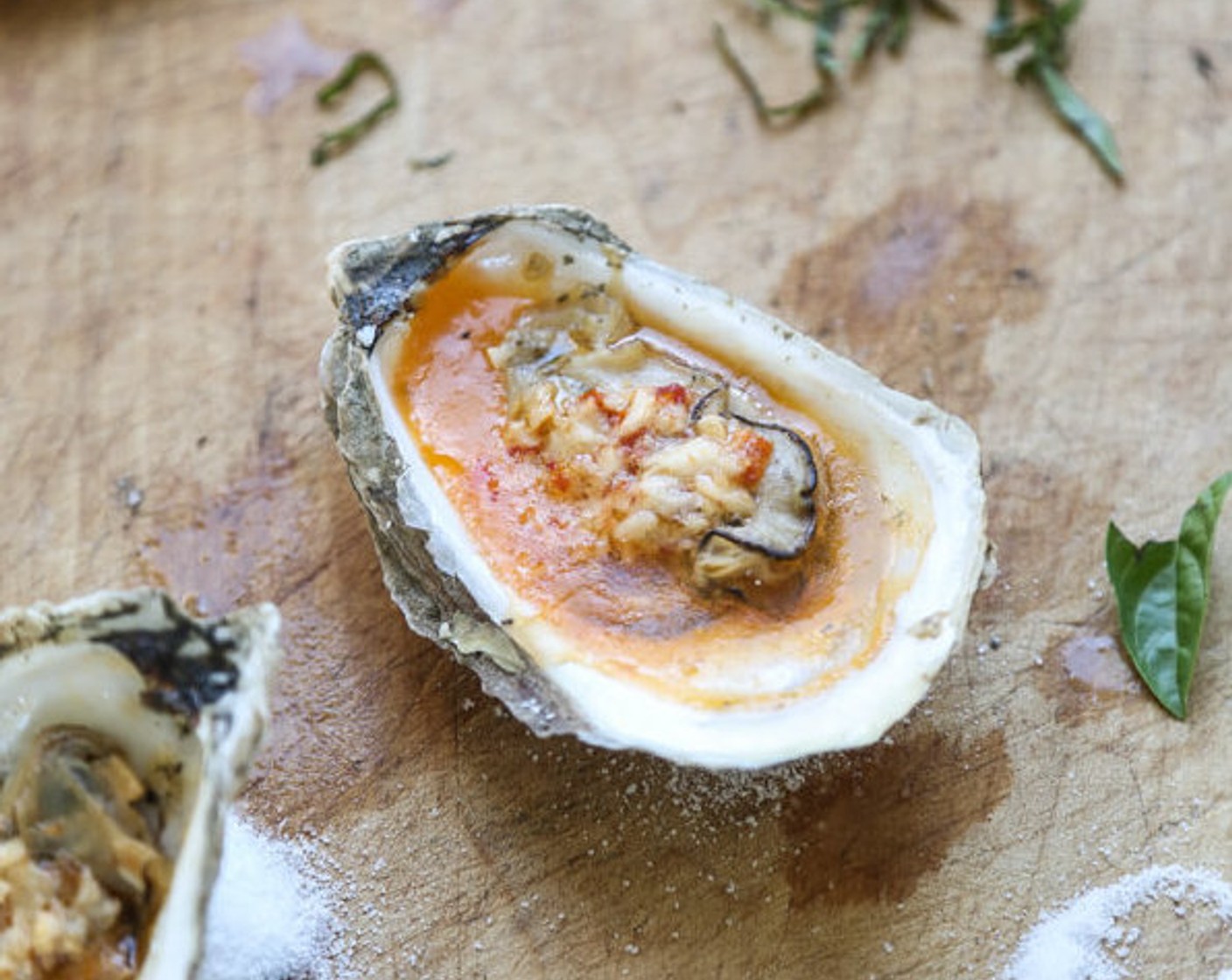 Grilled Oysters with Chipotle Bourbon Butter