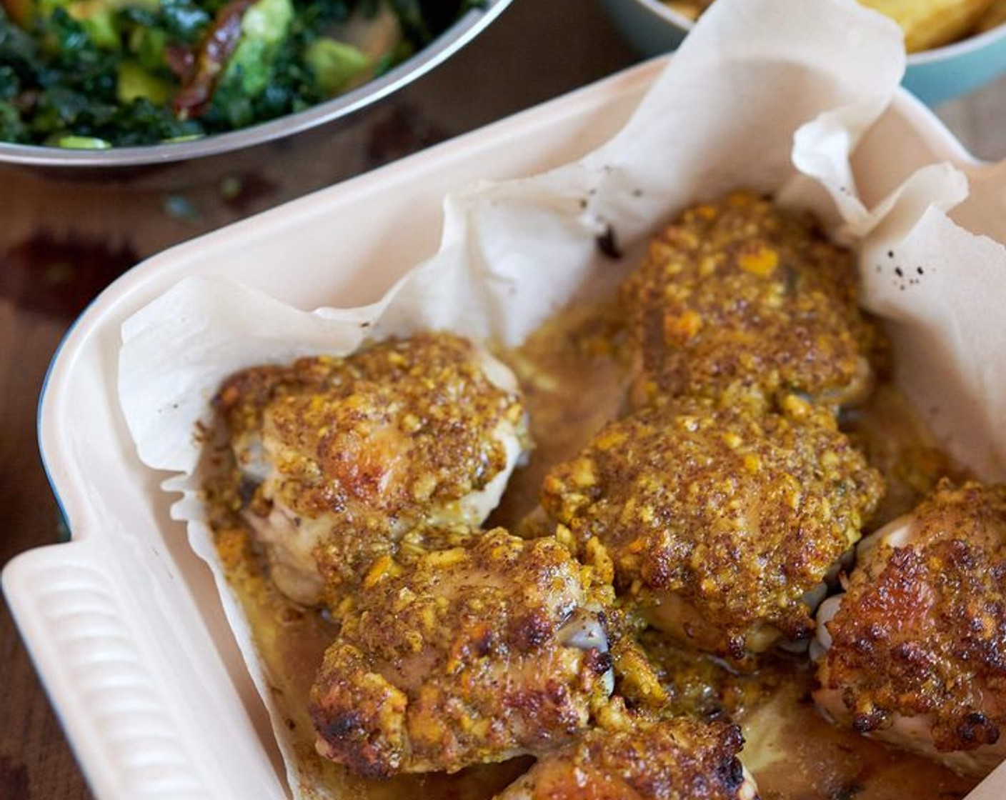 Roast Chicken Thighs with Dijon Marmalade