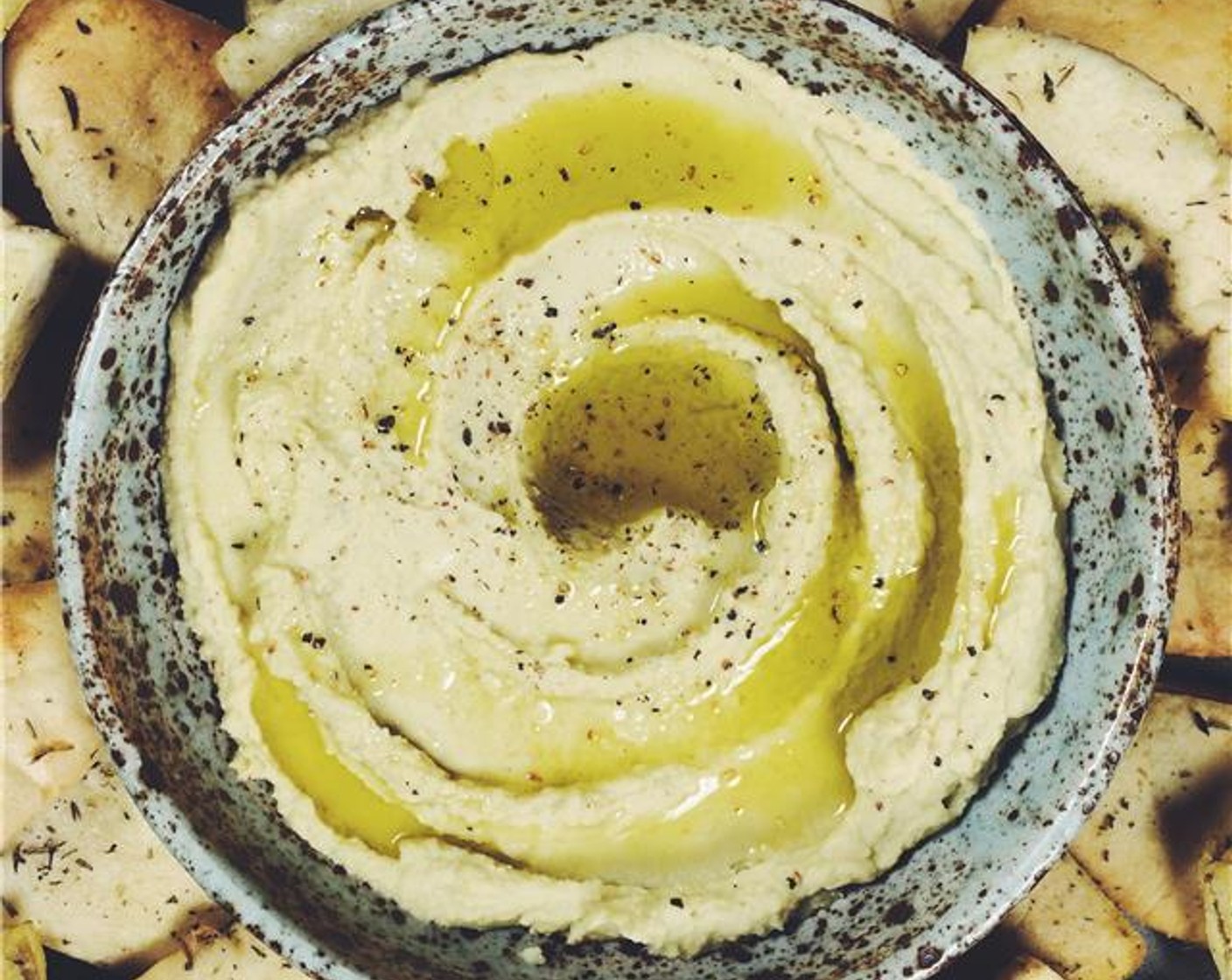 Avocado Hummus with Baked Pita Recipe SideChef