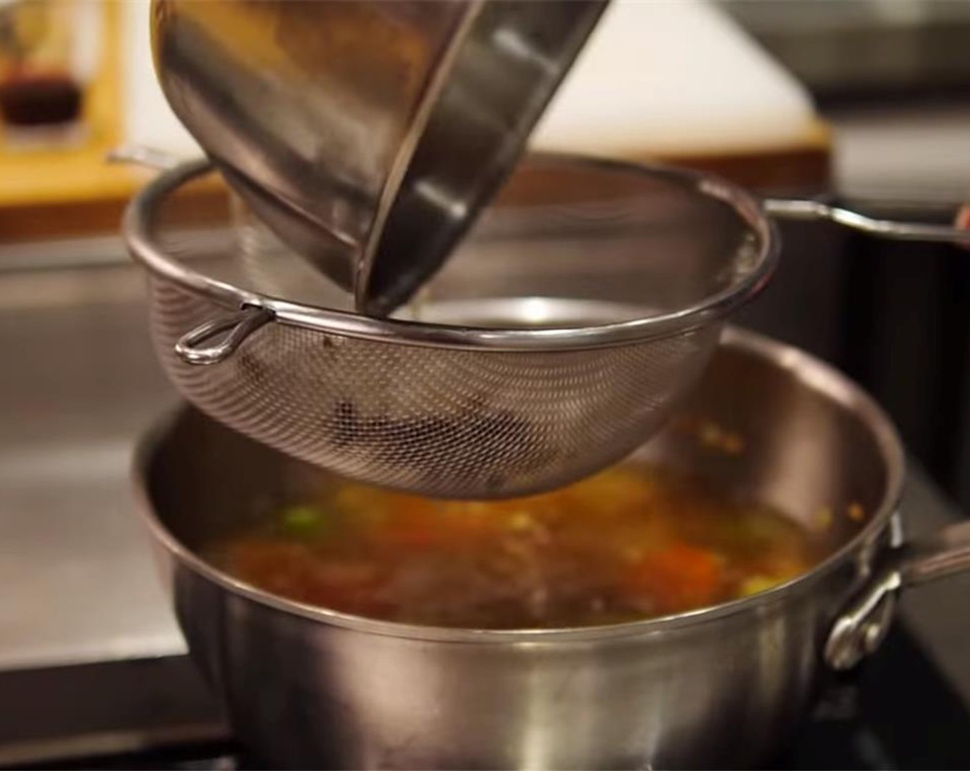 step 7 Add celery to the pot along with enough Chicken Stock (to taste) to cover the vegetables. Bring to a boil.