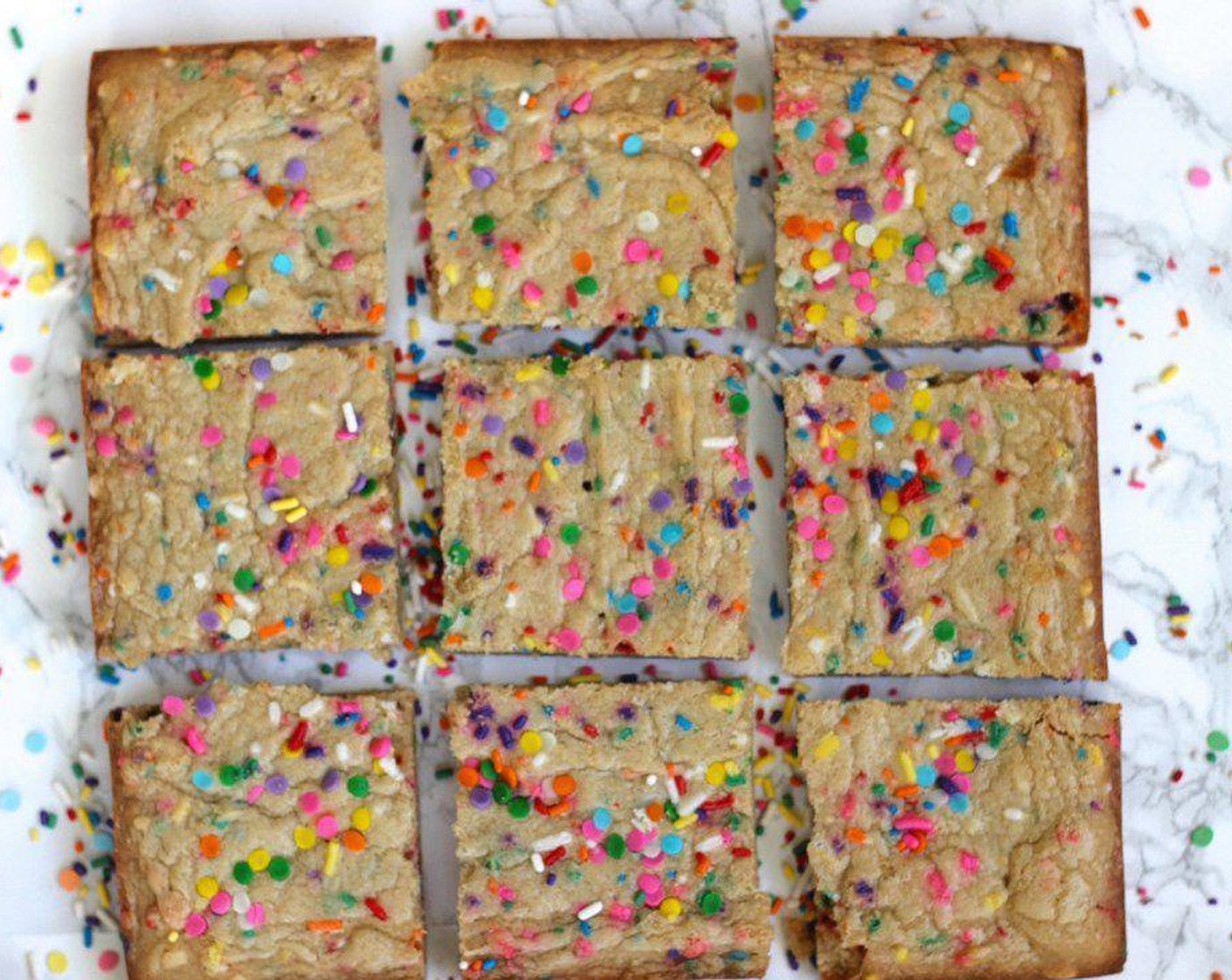 Birthday Cake Blondies