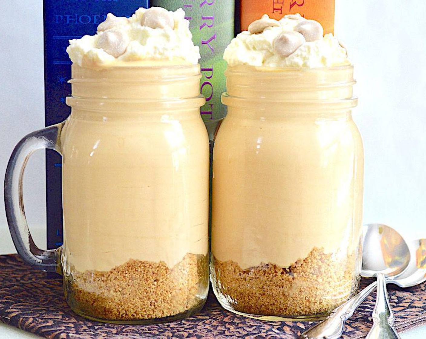 No-Bake Butterbeer Cheesecake Jars