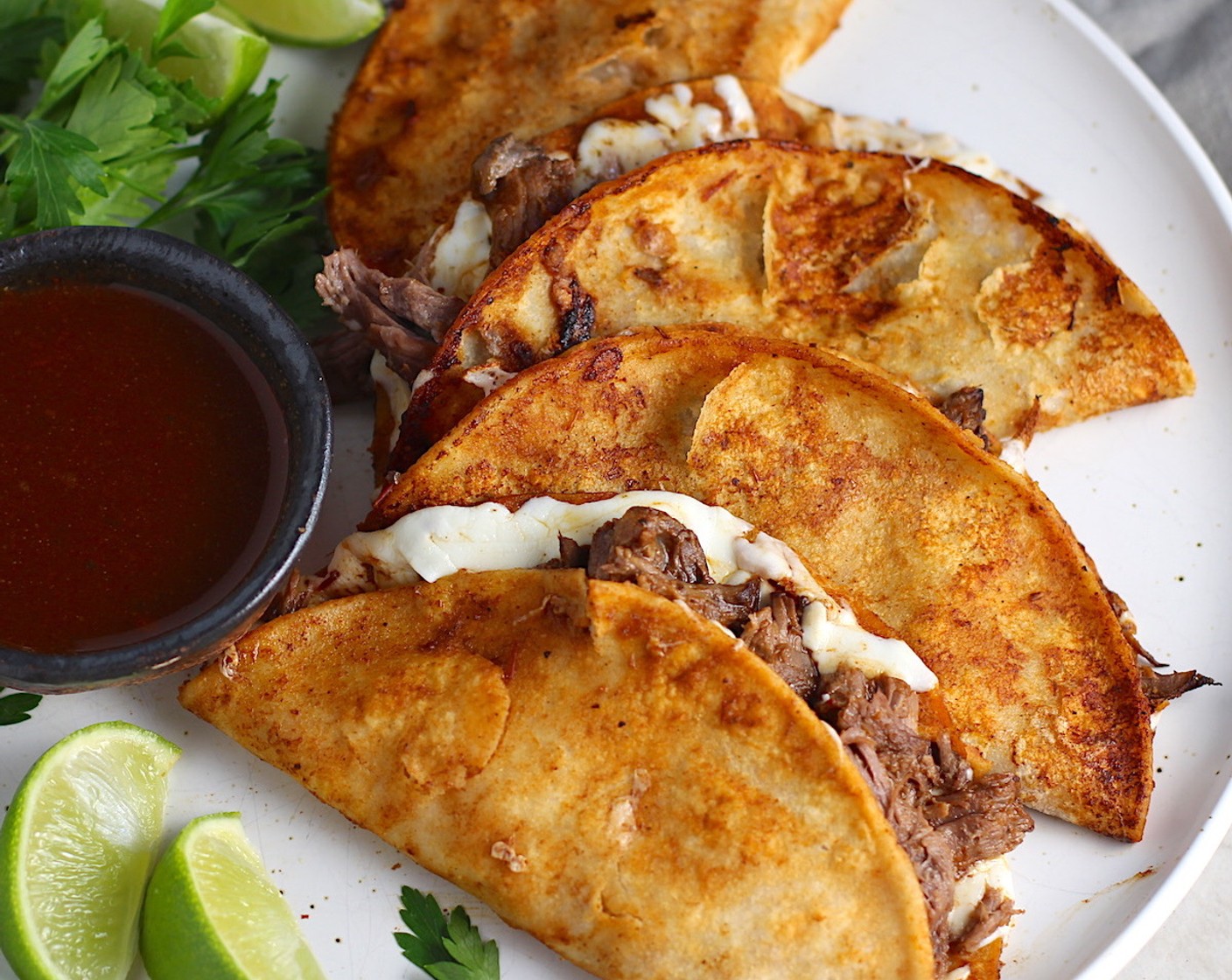 Easy Birria Tacos With Consomme In The Slow Cooker