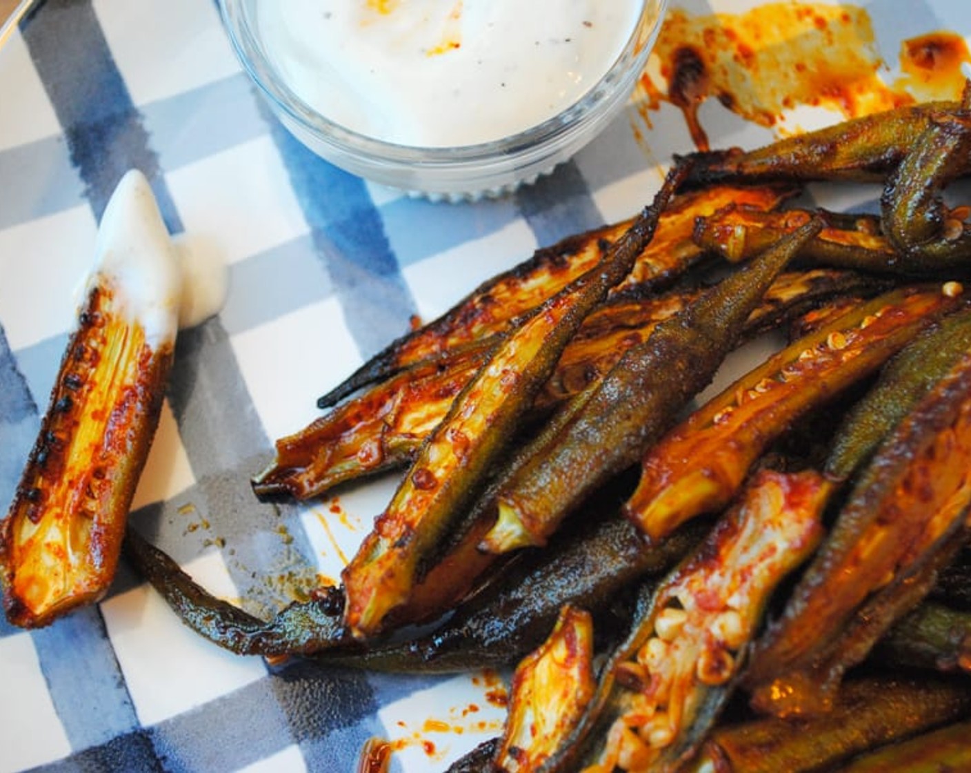 BBQ Blistered Okra